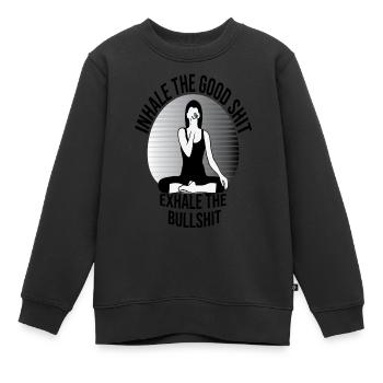 Yoga - Kinder Premium Organic Sweatshirt - Schwarz - Vorne - AI Model Kid Female (0cm)