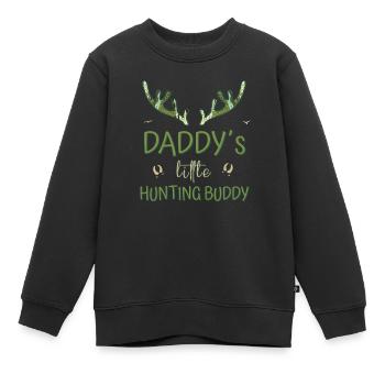Hunter Son - Daddy's Little Hunting Buddy Troddler - Kids Premium Organic Sweatshirt - black - Front - AI Model Kid Female (0cm)