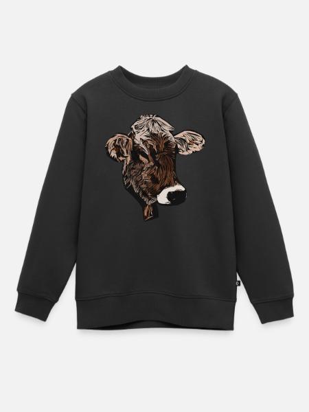 Kuhmotiv - Kinder Premium Organic Sweatshirt - Schwarz