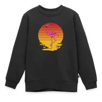 Flamingo Pink Flamingo Flamingo Geschenk - Kinder Premium Organic Sweatshirt - Schwarz - Vorne - AI Model Kid Female (0cm)