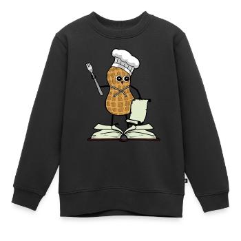 Peanut Cook Hobby Chef Culinary Art Enjoyment - Kids Premium Organic Sweatshirt - black - Front - AI Model Kid Female (0cm)