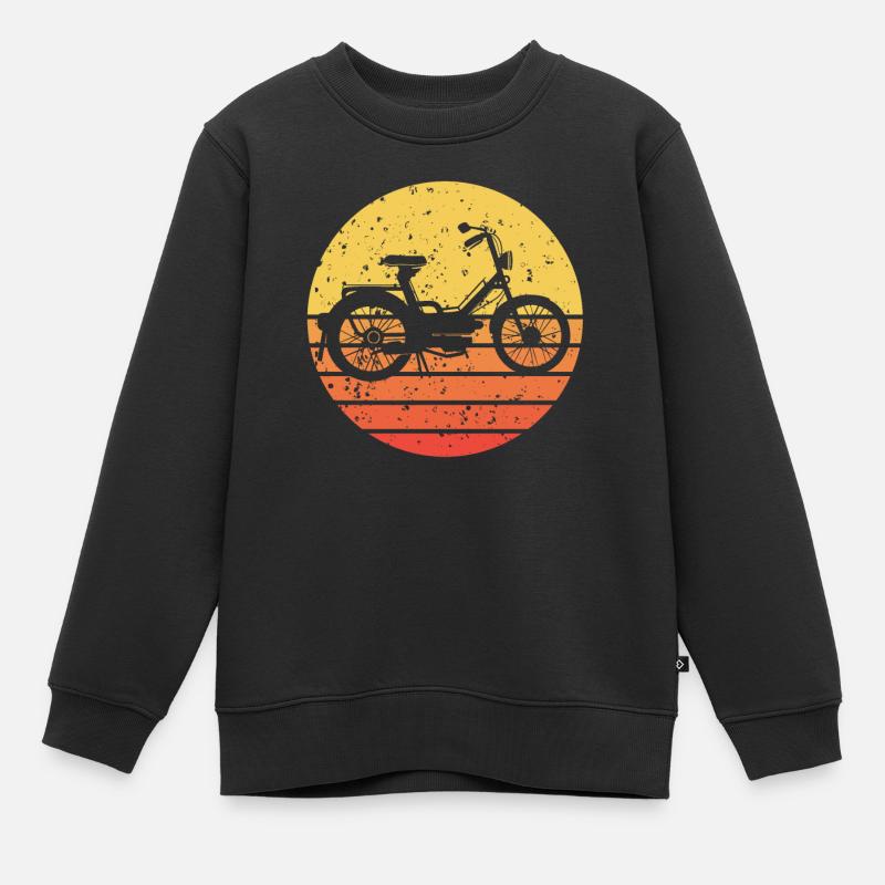 Mobylette - Sweat Premium enfant bio - noir