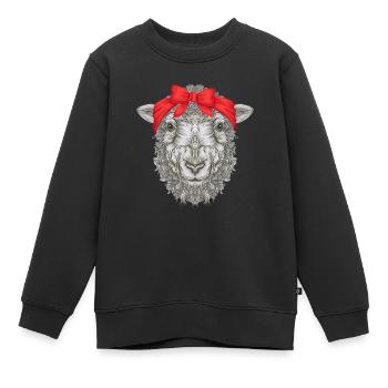 Schaf Schafe - Kinder Premium Organic Sweatshirt - Schwarz - Vorne - AI Model Kid Female (0cm)