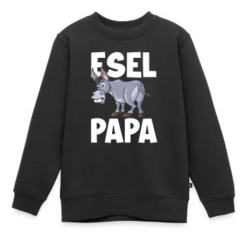 Esel Papa Eselliebhaber Esel Esel - Kinder Premium Organic Sweatshirt - Schwarz - Vorne - AI Model Kid Female (0cm)