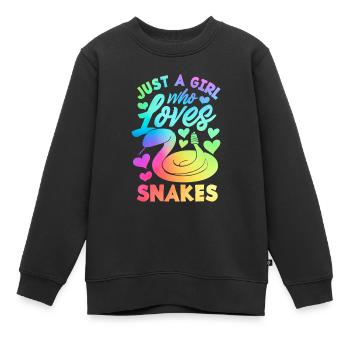 Schlange Schlange Schlange - Kinder Premium Organic Sweatshirt - Schwarz - Vorne - AI Model Kid Female (0cm)