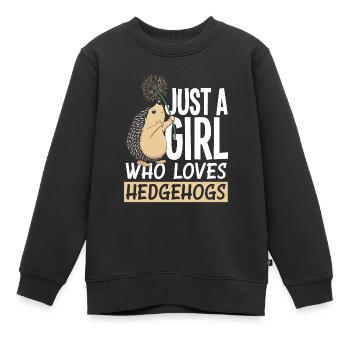 Igel Igel Igel - Kinder Premium Organic Sweatshirt - Schwarz - Vorne - AI Model Kid Female (0cm)