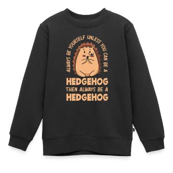 Igel Igel Igel - Kinder Premium Organic Sweatshirt - Schwarz - Vorne - AI Model Kid Female (0cm)
