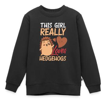 Igel Igel Igel - Kinder Premium Organic Sweatshirt - Schwarz - Vorne - AI Model Kid Female (0cm)