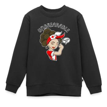 Canadian Girl Unbreakable I Canadian Heritage I - Kinder Premium Organic Sweatshirt - Schwarz - Vorne - AI Model Kid Female (0cm)