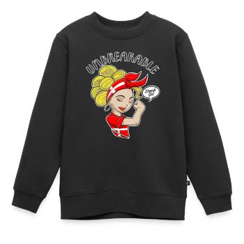 Danish Girl Unbreakable I Danish Heritage I - Kinder Premium Organic Sweatshirt - Schwarz - Vorne - AI Model Kid Female (0cm)