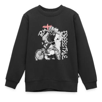 BMX Freestyle - Sweat Premium enfant bio - noir - Devant - AI Model Kid Female (0cm)