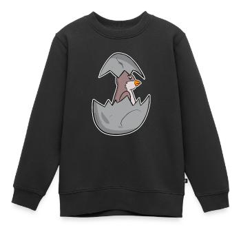 Bébé Moineau Domestique - Sweat Premium enfant bio - noir - Devant - AI Model Kid Female (0cm)