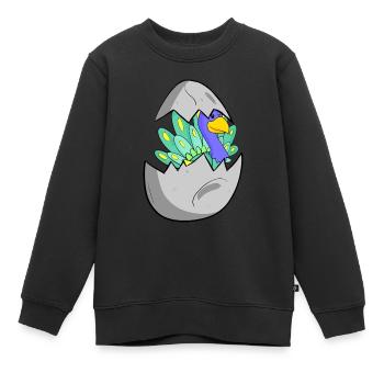 Bébé Paon - Sweat Premium enfant bio - noir - Devant - AI Model Kid Female (0cm)