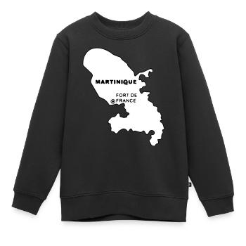 Martinique - Sweat Premium enfant bio - noir - Devant - AI Model Kid Female (0cm)