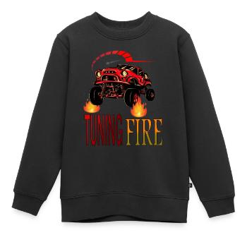 Tuning Car Sportwagen Rennfahrer Flitzer Geschenk - Kinder Premium Organic Sweatshirt - Schwarz - Vorne - AI Model Kid Female (0cm)