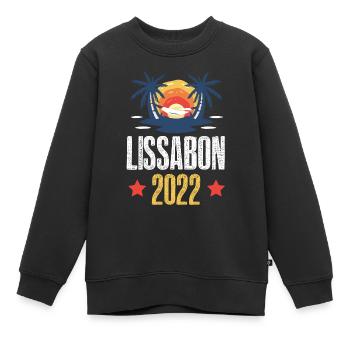 Lissabon 2022 - Kinder Premium Organic Sweatshirt - Schwarz - Vorne - AI Model Kid Female (0cm)