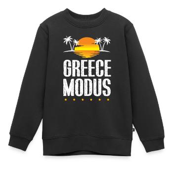 Greece Modus - Kinder Premium Organic Sweatshirt - Schwarz - Vorne - AI Model Kid Female (0cm)