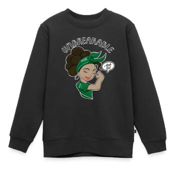 Arab Girl Unbreakable I Arab Heritage I Saudi - Kinder Premium Organic Sweatshirt - Schwarz - Vorne - AI Model Kid Female (0cm)