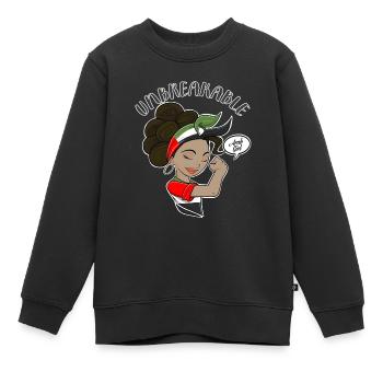 Arab Girl Unbreakable I Heritage United Arab - Kinder Premium Organic Sweatshirt - Schwarz - Vorne - AI Model Kid Female (0cm)