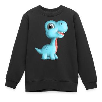 Niedlicher Dino Kleidung für Kinder & Neugeborene - Kinder Premium Organic Sweatshirt - Schwarz - Vorne - AI Model Kid Female (0cm)