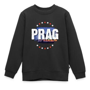 Prag - Kinder Premium Organic Sweatshirt - Schwarz - Vorne - AI Model Kid Female (0cm)