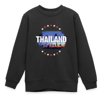 Thailand - Kinder Premium Organic Sweatshirt - Schwarz - Vorne - AI Model Kid Female (0cm)