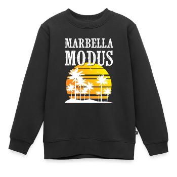 Marbella Mode - Sweat Premium enfant bio - noir - Devant - AI Model Kid Female (0cm)