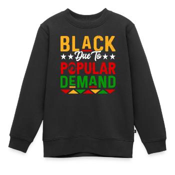 Mois de l’histoire des Noirs Histoire des Noirs Américain - Sweat Premium enfant bio - noir - Devant - AI Model Kid Female (0cm)