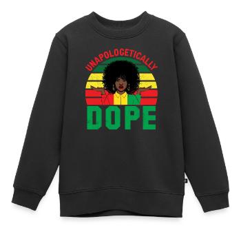 Black History Month Black History American - Kinder Premium Organic Sweatshirt - Schwarz - Vorne - AI Model Kid Female (0cm)