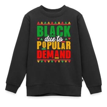 Black History Month Black History American - Kinder Premium Organic Sweatshirt - Schwarz - Vorne - AI Model Kid Female (0cm)