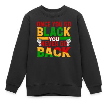 Black History Month Black History American - Kinder Premium Organic Sweatshirt - Schwarz - Vorne - AI Model Kid Female (0cm)