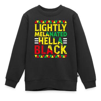 Black History Month Black History American - Kinder Premium Organic Sweatshirt - Schwarz - Vorne - AI Model Kid Female (0cm)