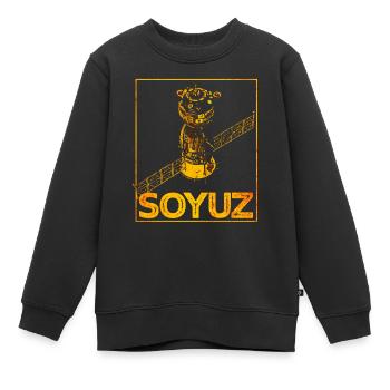 Sojus Raumschiff Sowjetunion - Kinder Premium Organic Sweatshirt - Schwarz - Vorne - AI Model Kid Female (0cm)