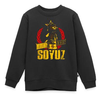 Vaisseau spatial Soyouz - Sweat Premium enfant bio - noir - Devant - AI Model Kid Female (0cm)