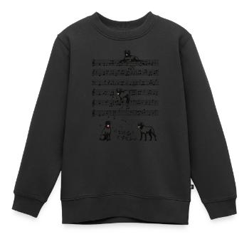 Black Labrador Dog Partition De Musique Cadeau - Sweat Premium enfant bio - noir - Devant - AI Model Kid Female (0cm)
