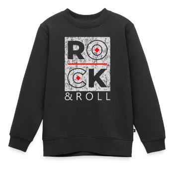 Rock & Roll Rock N Roll Rock AND Roll - Sweat Premium enfant bio - noir - Devant - AI Model Kid Female (0cm)