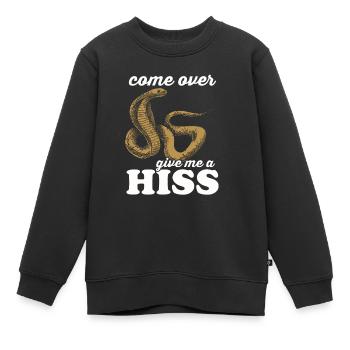 Schlange Geschenk Tier Reptil Cobra Python Boa - Kinder Premium Organic Sweatshirt - Schwarz - Vorne - AI Model Kid Female (0cm)