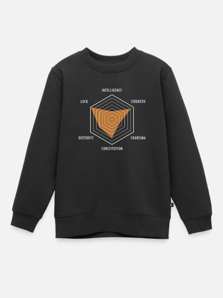 Character Stats Game Master RPG GM Boardgame Pen - Kids Premium Organic Sweatshirt - black