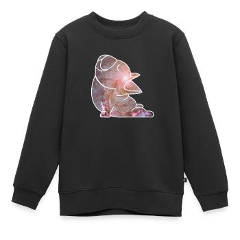 Vierbeiner Wauwau Rüde Hundebesitzer Yoga Hund - Kinder Premium Organic Sweatshirt - Schwarz - Vorne - AI Model Kid Female (0cm)