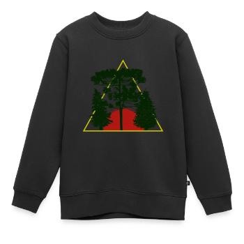 Arbre - Sweat Premium enfant bio - noir - Devant - AI Model Kid Female (0cm)