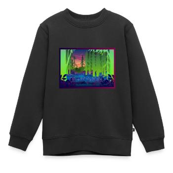 Arbre - Sweat Premium enfant bio - noir - Devant - AI Model Kid Female (0cm)