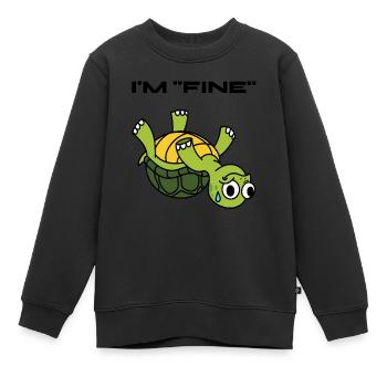 Ich liebe Schildkröte Haustier Tierfreund Geschenk - Kinder Premium Organic Sweatshirt - Schwarz - Vorne - AI Model Kid Female (0cm)