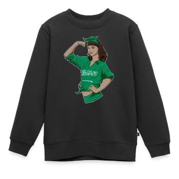 Arab Girl Unbreakable I Arab Heritage I Saudi - Kinder Premium Organic Sweatshirt - Schwarz - Vorne - AI Model Kid Female (0cm)