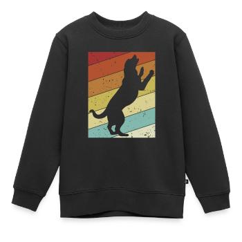 Vierbeiner Wauwau Rüde Hundebesitzer Hund - Kinder Premium Organic Sweatshirt - Schwarz - Vorne - AI Model Kid Female (0cm)