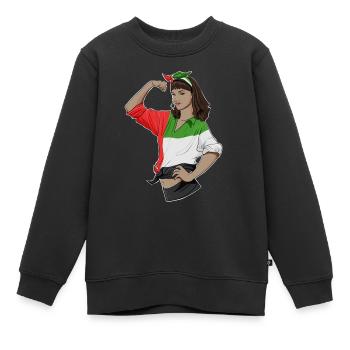 Arab Girl Unbreakable I Heritage United Arab - Kinder Premium Organic Sweatshirt - Schwarz - Vorne - AI Model Kid Female (0cm)