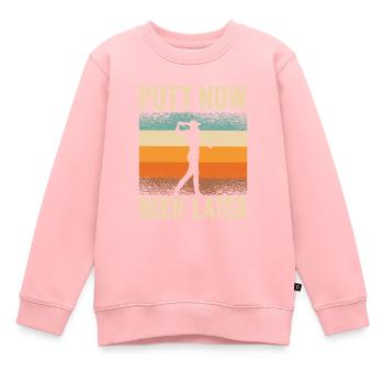 Golf Golfeur Balle de golf Golfeurs Clubs de golf - Sweat Premium enfant bio - rose - Devant - AI Model Kid Female (0cm)