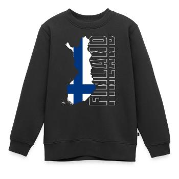 Finnland - Kinder Premium Organic Sweatshirt - Schwarz - Vorne - AI Model Kid Female (0cm)