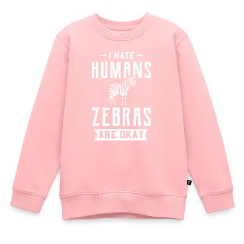Zebra Africa Horse Hipster Gift Animal Stripe - Sweat Premium enfant bio - rose - Devant - AI Model Kid Female (0cm)