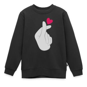 K-Pop K-Drama Musique pop coréenne - Sweat Premium enfant bio - noir - Devant - AI Model Kid Female (0cm)