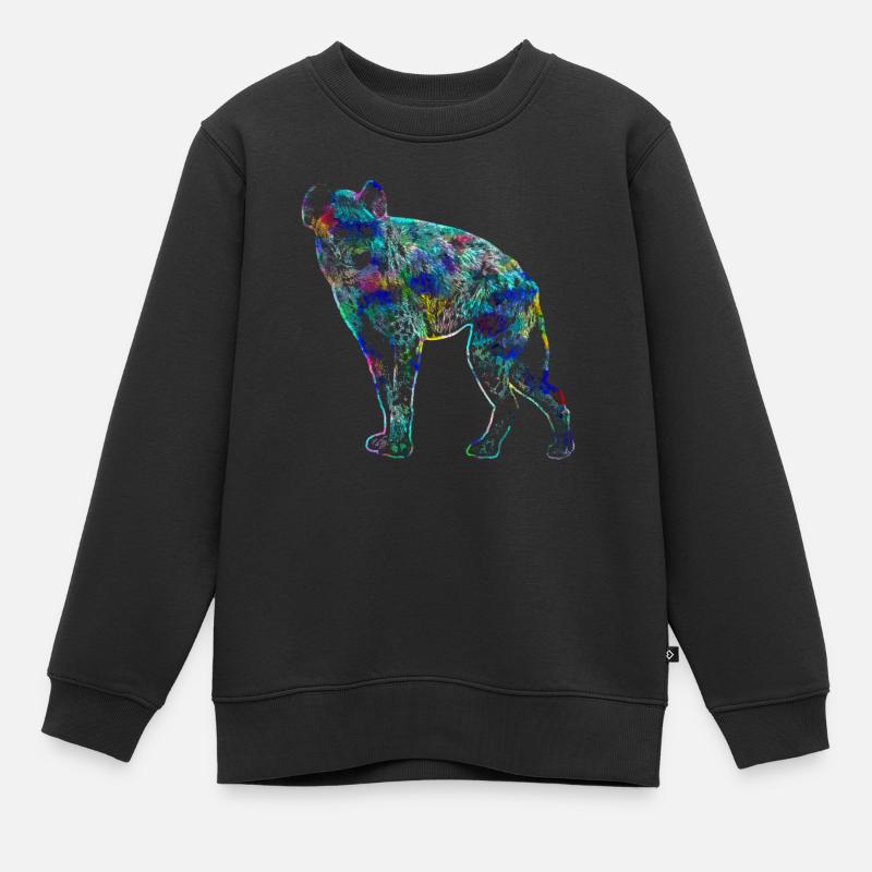 Hyène - Sweat Premium enfant bio - noir